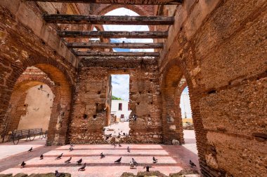 Harabeleri Bari, Santo Domingo, Dominik Cumhuriyeti, St Nicolas hastane, görünümü. Metin için yer kopyalayın. 
