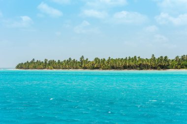 Bayahibe, La Altagracia, Dominik Cumhuriyeti Sahili görünümünü. Metin için yer kopyalayın.
