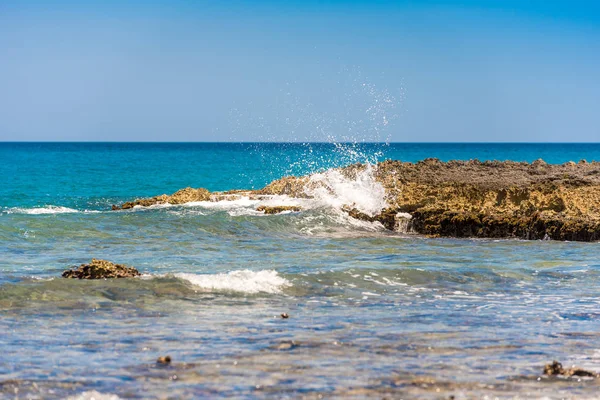 Bayahibe, La Altagracia, Dominik Cumhuriyeti kayalık Beach'te. Metin için yer kopyalayın.
