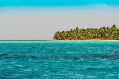 Bayahibe, La Altagracia, Dominik Cumhuriyeti Sahili görünümünü. Metin için yer kopyalayın.