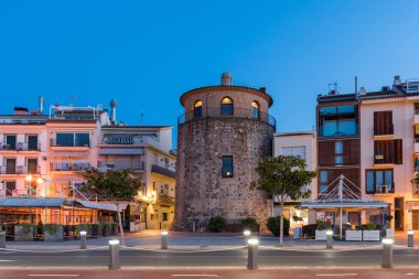 CAMBRILS, SPAIN - SEPTEMBER 16, 2017: Museu d'Hist'ria de Cambrils - Torre del Port. Copy space for text.