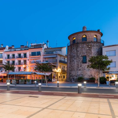 CAMBRILS, SPAIN - SEPTEMBER 16, 2017: Museu d'Hist'ria de Cambrils - Torre del Port. Copy space for text.