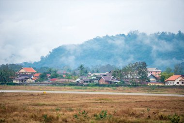 Louangphabang, Laos sisli manzarada. Metin için yer kopyalayın.                    