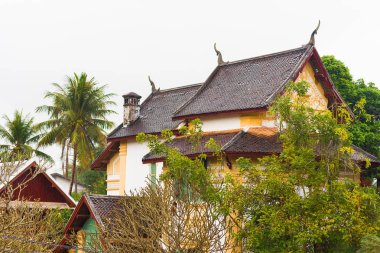 Louangphabang, Laos binada görünümünü. Metin için yer kopyalayın.