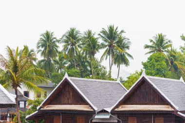 Louangphabang, Laos sisli manzarada görünümünü. Metin için yer kopyalayın.                                 