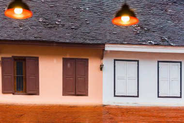 Louangphabang, Laos binada güzel cephe görünümü. Metin için yer kopyalayın.                                 