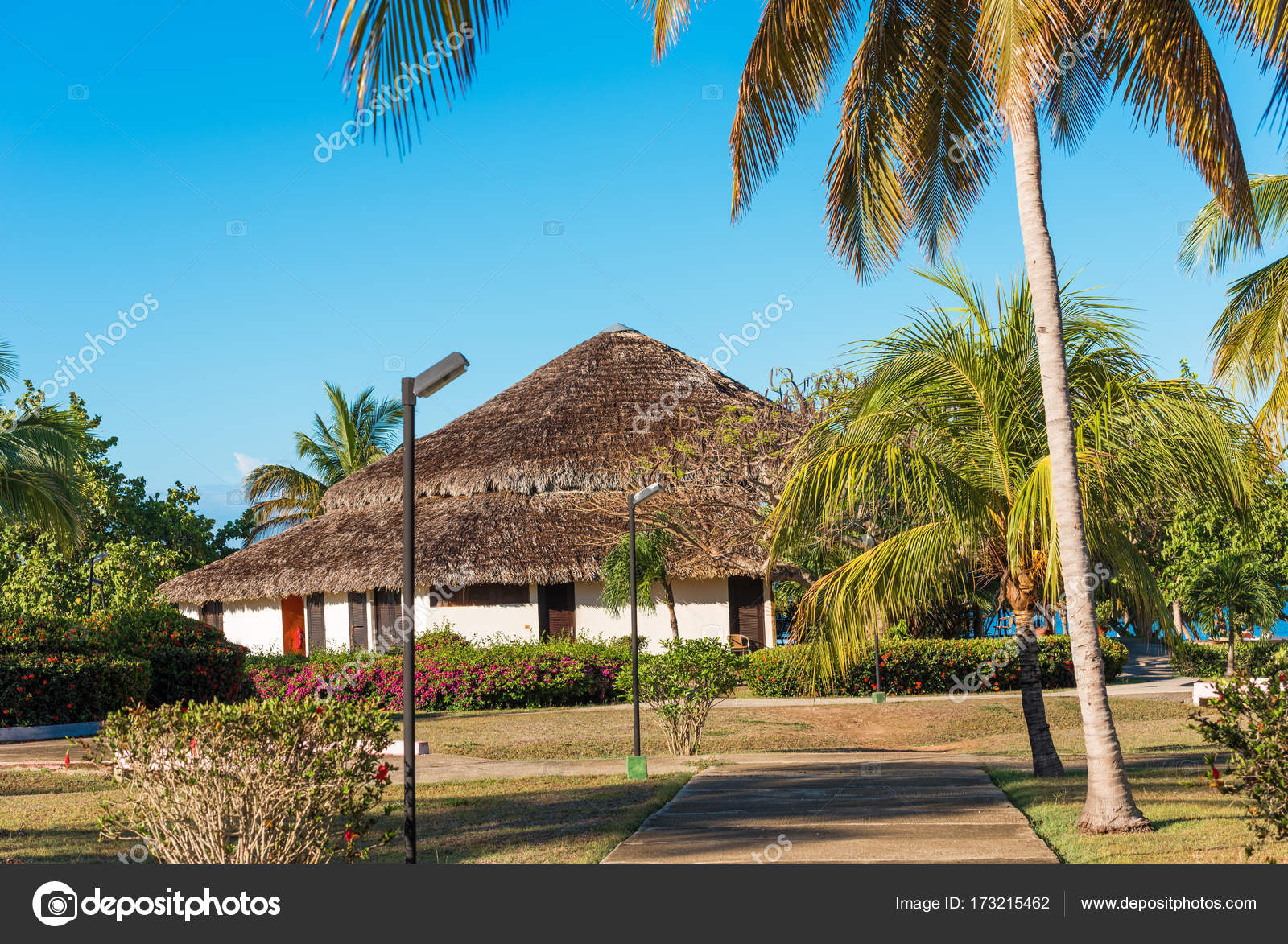 View of the traditional cuban home, Cuba, Havana. Copy space for text