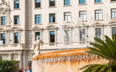 Barselona, Ispanya-3 Ekim 2017: şehir Çeşmesi görünümü. Metin için boşluk Kopyala. 