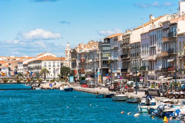 Sete, Fransa - 10 Eylül 2017: Görünümünü Sete Kraliyet kanalda. Metin için yer kopyalayın.                    