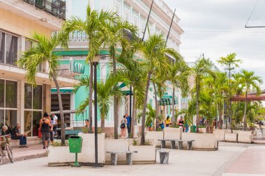 Küba, Havana - 5 Mayıs, 2017:View Şehir Binası. Metin için yer kopyalayın.