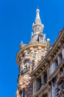 Çok güzel eski şehir merkezinde, Madrid, İspanya mimari oluşturma tarihi. Metin için yer kopyalayın. Dikey