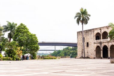 Columbus evi, Santo Domingo, Dominik Cumhuriyeti ilk taş bina inşa. Metin için yer kopyalayın.                   