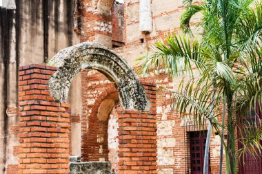 Kalıntıları Bari, Santo Domingo, Dominik Cumhuriyeti, St Nicolas hastane, üzerinde görüntüleyin. Yakın çekim.