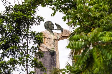 SANTO DOMINGO, DOMINICAN REPUBLIC - AUGUST 8, 2017: Monumento de Fray Anton de Montesinos. 