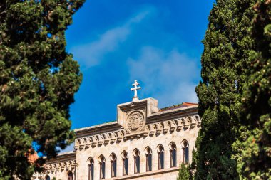 Tarragona, İspanya - 4 Ekim 2017: Görünüm kilisenin Canta Tecla la Vella. Metin için yer kopyalayın.