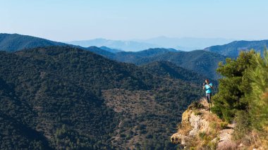 SIURANA DE PRADES, SPAIN -  OCTOBER 5, 2017: Rocky landscape in Siurana de Prades. Copy space for text.