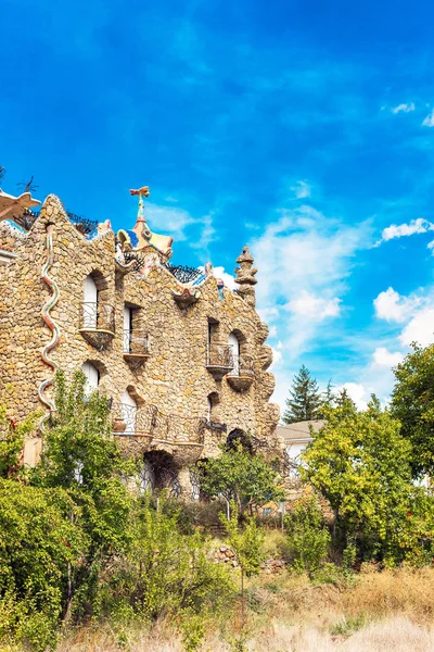 MOLINA DE ARAGON, SPAIN -  SEPTEMBER 23, 2017: View of the beautiful building in the style of the architect Gaudi. Copy space for text — Stock Photo, Image