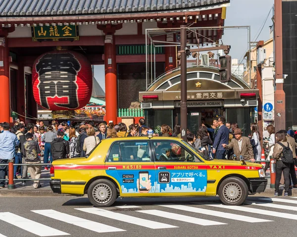 Tokyo Japan Oktober 2017 Taxi Buurt Van Senso Tempel Ruimte — Stockfoto