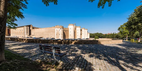 View Palace Aljaferia Built 11Th Century Zaragoza Spain Copy Space — Stock Photo, Image