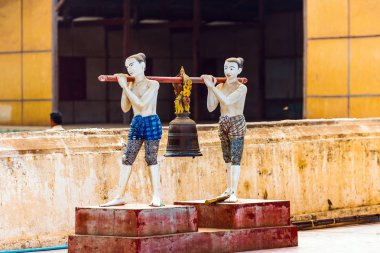 Tapınağın Bagan, Myanmar Budist bell. Metin için yer kopyalayın.                                 