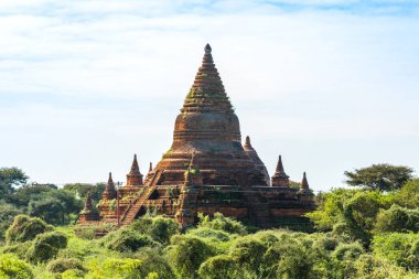  Mingalazedi Pagoda Bagan, Myanmar tapınakta. Tex için kopya alanı
