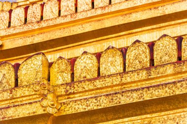 Budist tapınağı nın Bagan, Myanmar içinde bina cephe görünümü. Yakın çekim. 