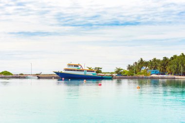 Yolcu gemisi, Male, Maldivler görünümünü. Metin için yer kopyalayın.                  