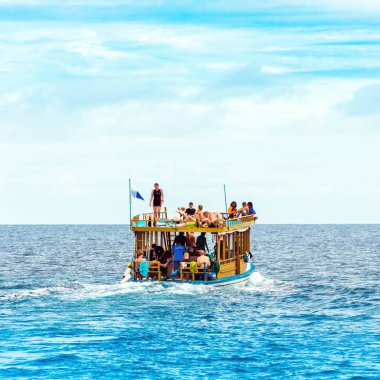 Male, Maldivler - Kasım, 27, 2016: Görünümünü yolcu gemisi. Metin için yer kopyalayın.    