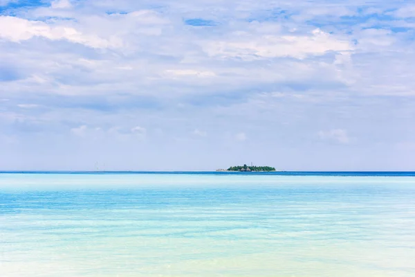 몰디브 카리브 해의 열 대 섬 보기 텍스트를 위한 공간 복사. — 스톡 사진