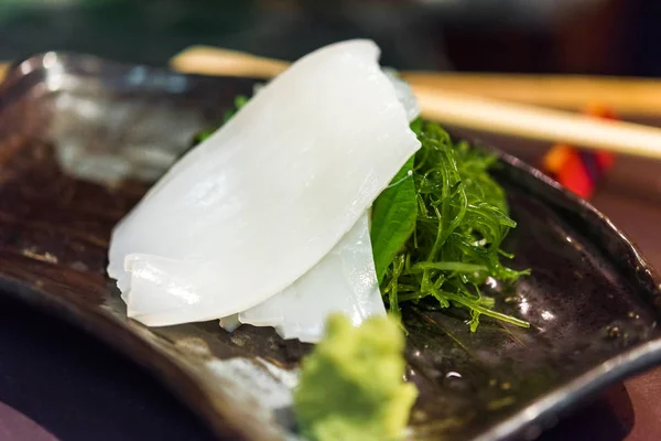 Sashimi scallop - Mâncare japoneză, Tokyo, Japonia. Close-up . — Fotografie, imagine de stoc