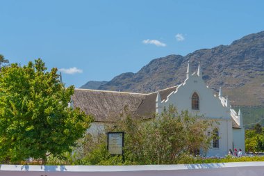 Franschhoek, Güney Afrika 'daki Beyaz Hollanda Reform Kilisesi