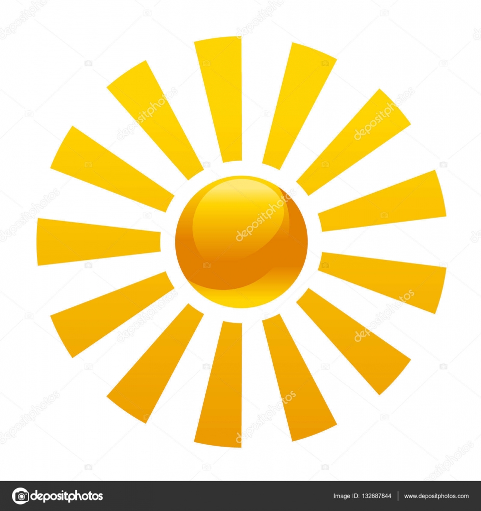 Disegno del sole splendente — Vettoriale Stock