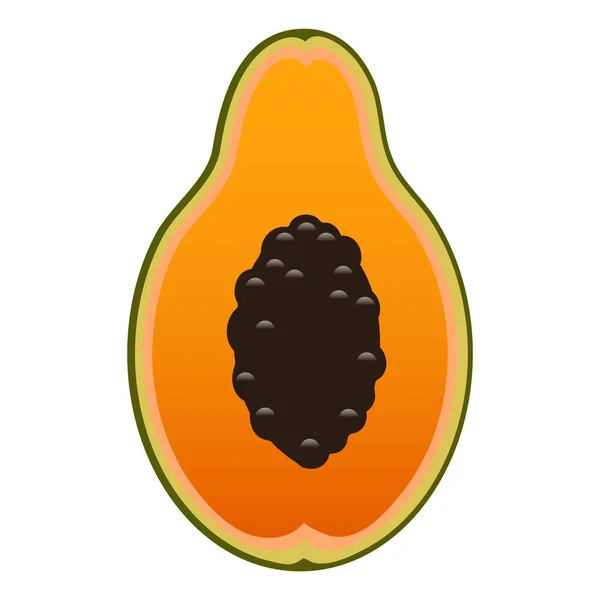 Papája ovocná ilustrace — Stockový vektor