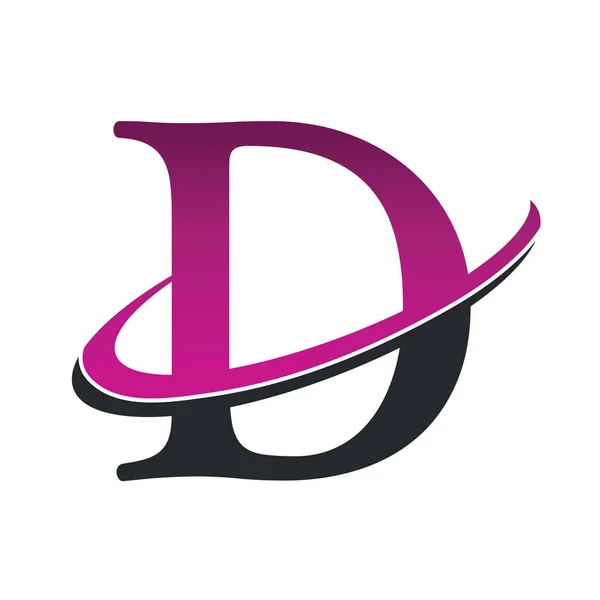 Swoosh abeceda ikonu D — Stockový vektor