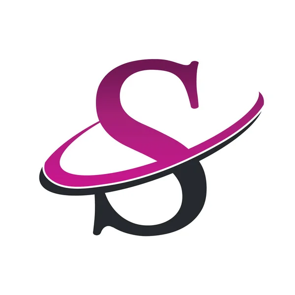 Ábécé ikon S swoosh — Stock Vector