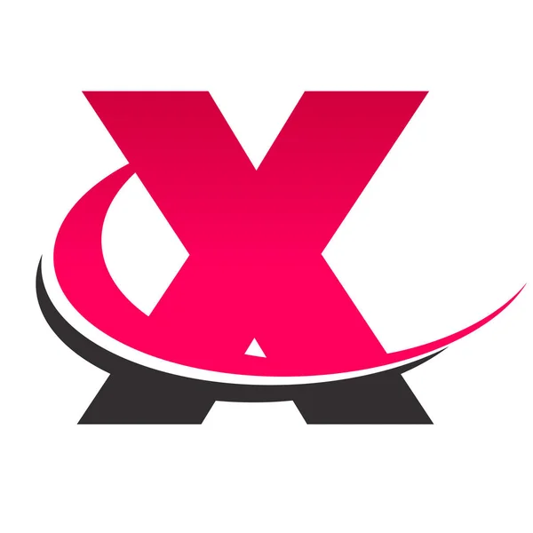Swoosh αλφάβητο εικονίδιο X — Διανυσματικό Αρχείο