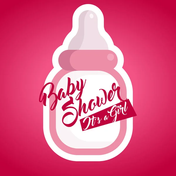 Baby douche uitnodiging wenskaart — Stockvector