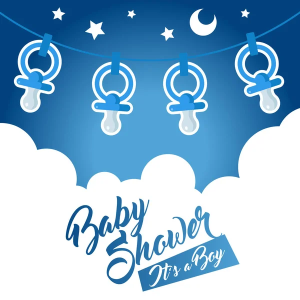Baby Shower Greeting Card — Stock Vector