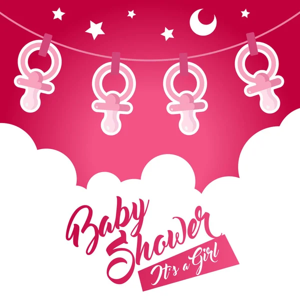 Baby Shower Greeting Card — Stock Vector