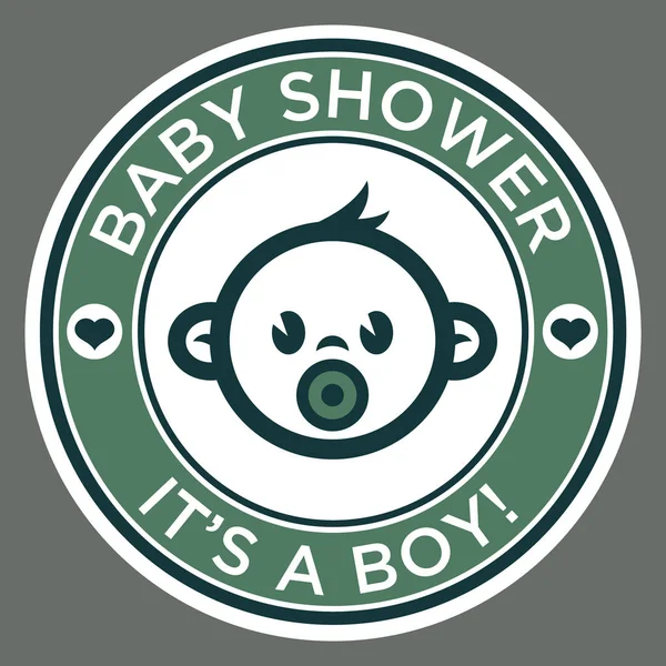 Baby douche wenskaart — Stockvector