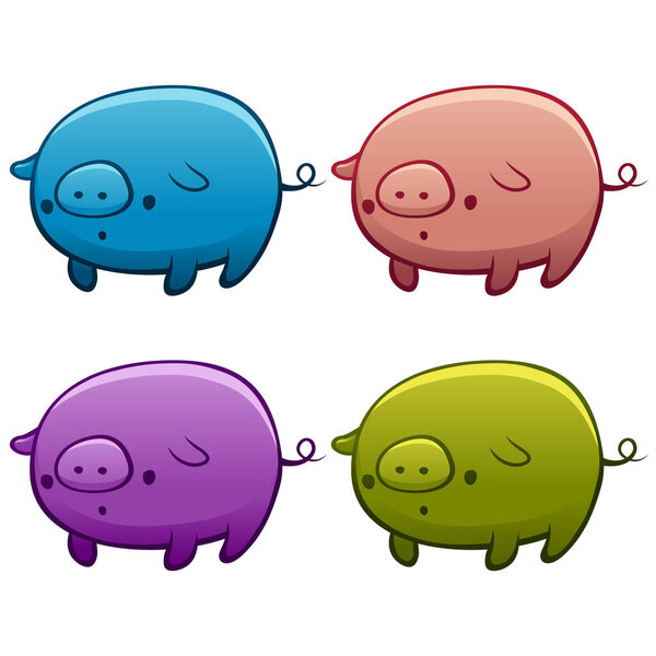 Colourful Assorted Pigs 