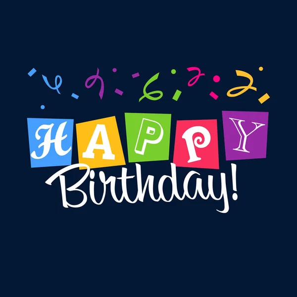 Tarjeta de felicitación feliz cumpleaños — Vector de stock