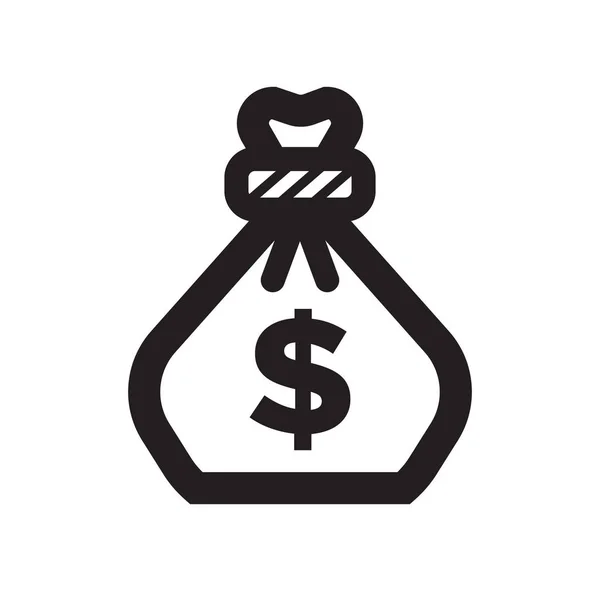 Saco de ícone de dinheiro —  Vetores de Stock