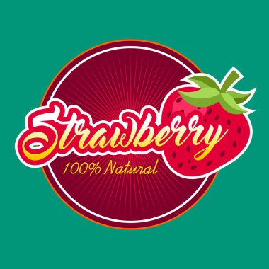 Çilek meyve etiket
