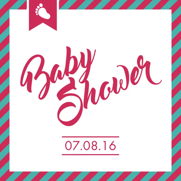 Baby Shower Invitar tarjeta de felicitación — Archivo Imágenes Vectoriales