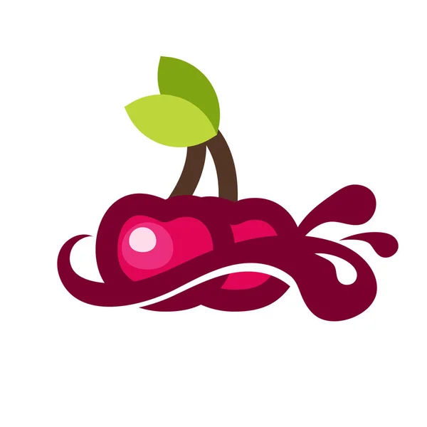 Cherry úvodní Logo ikonu — Stockový vektor