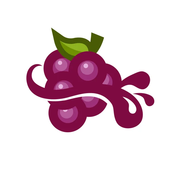 Grape Splash Logo ikon — Stock vektor