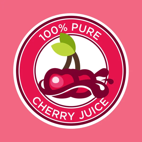 Cherry Juice Label — Stock Vector