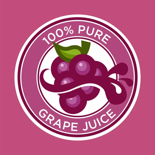 Grape Juice Label — Stock Vector