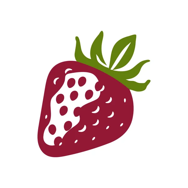 Simple Strawberry Icon — Stock Vector